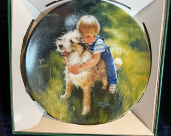 Vintage Miniature Zolan Plate “backyard Buddies' - Etsy