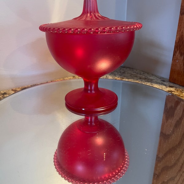 Vintage Red Candy Dish