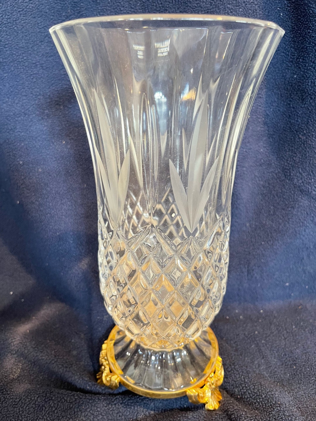 Vintage Killarney Crystal Vase Etsy