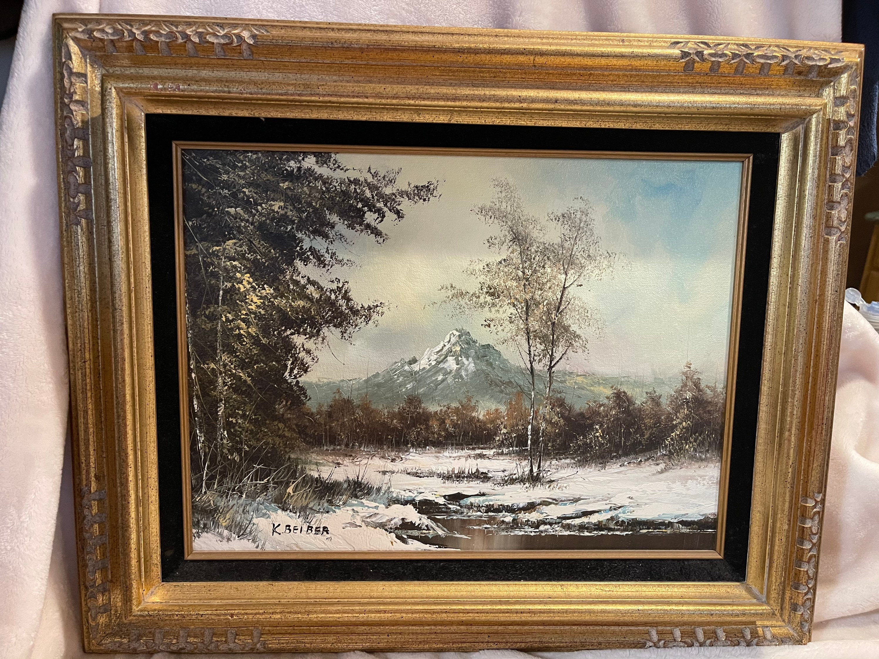 Vintage Oil on Canvas by K. Beiber - Etsy 日本 Vintage Oil on Canvas by K. Beiber - Etsy 日本