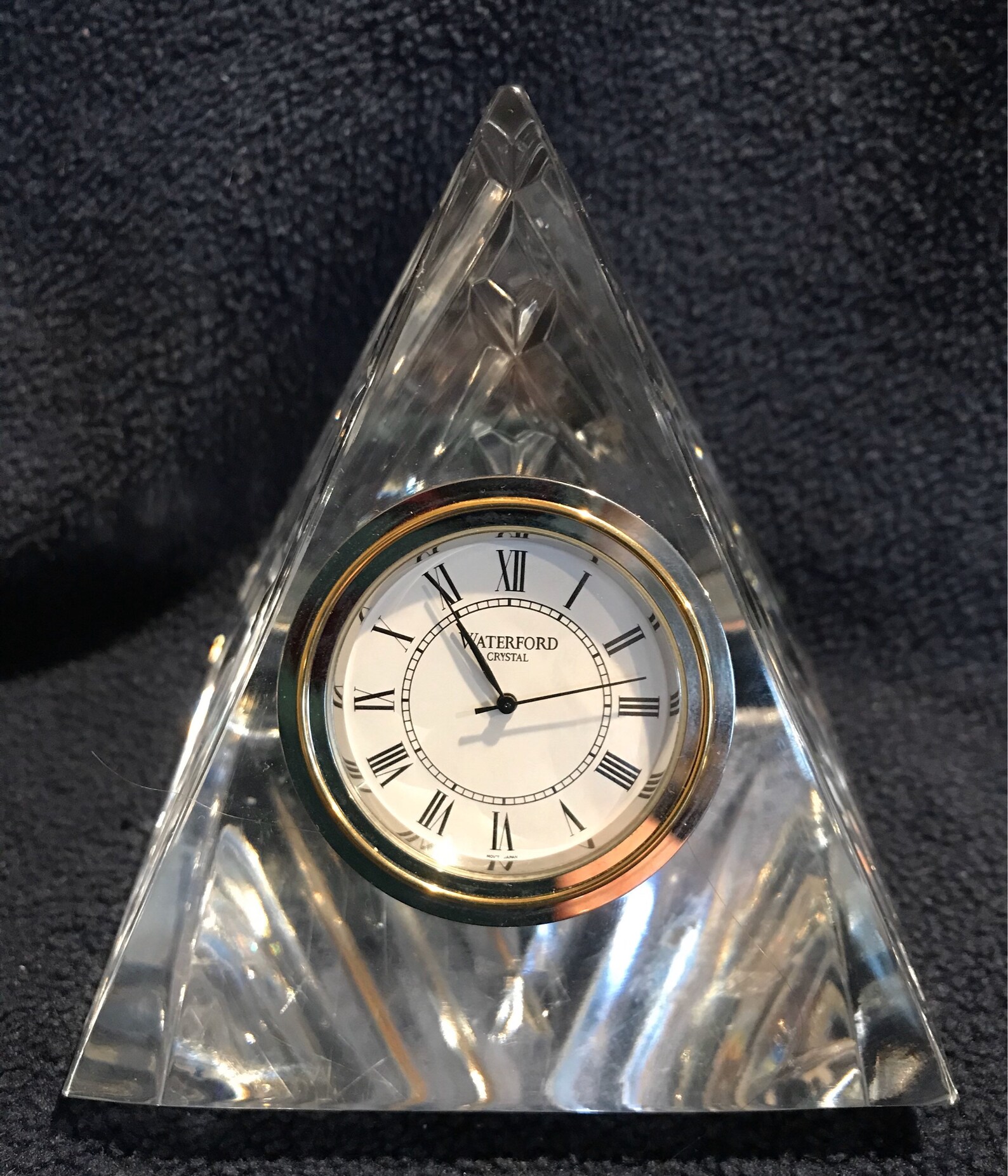 Waterford Crystal Pyramid Desk Clocks Etsy