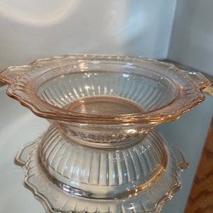 Vintage Pink Depression Glass Bowl