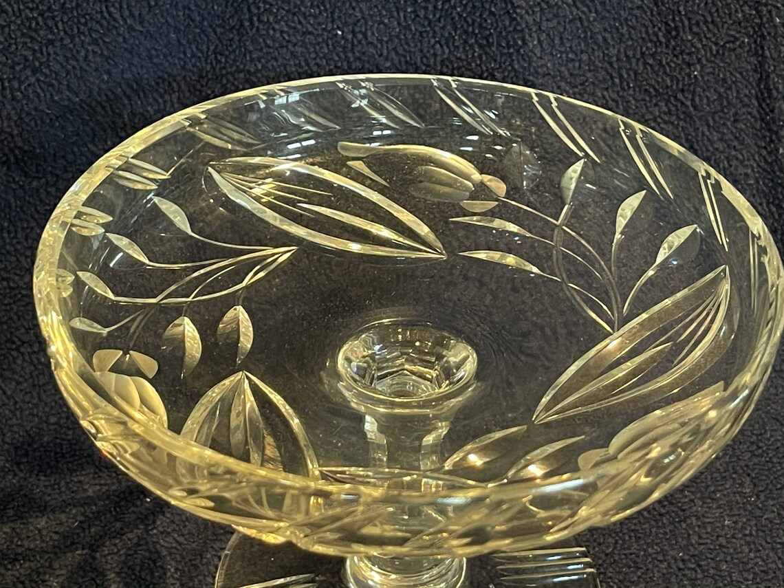 Vintage Lead Crystal Dish Etsy