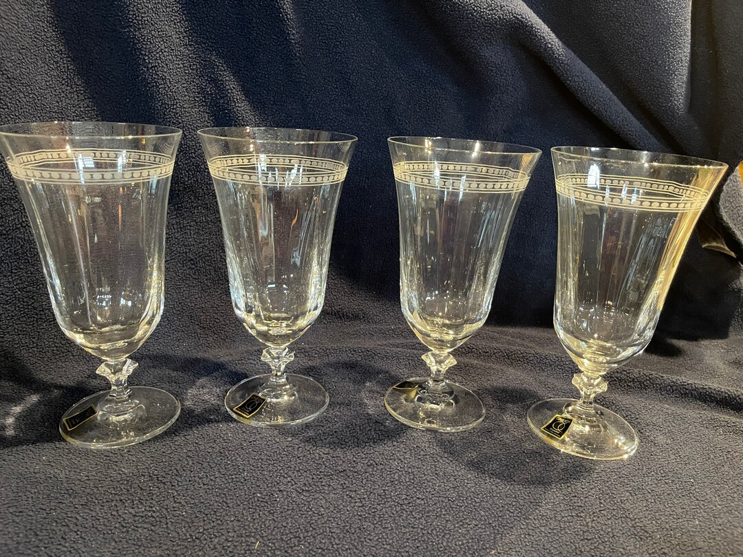Vintage Oneida Crystal Glasses Etsy