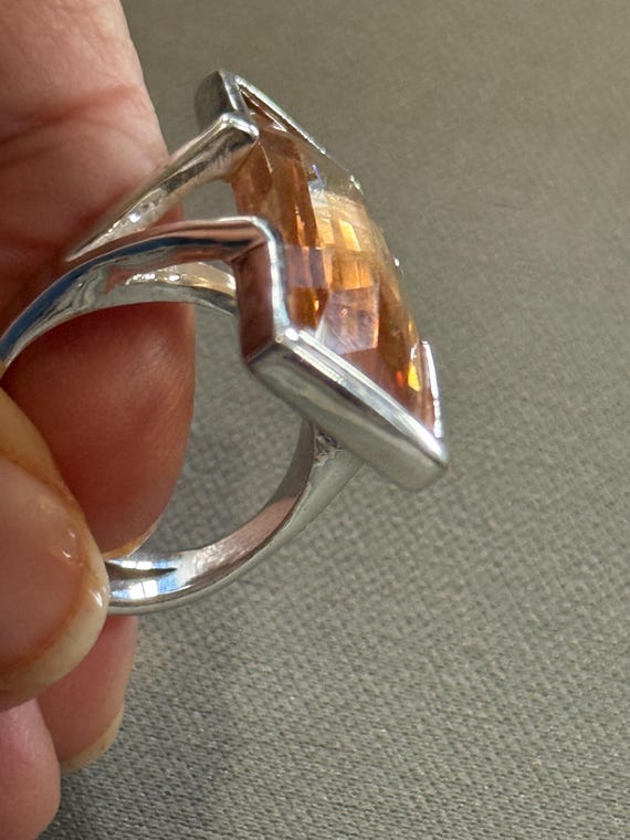 Vintage Gemstone Silver Ring - image 4