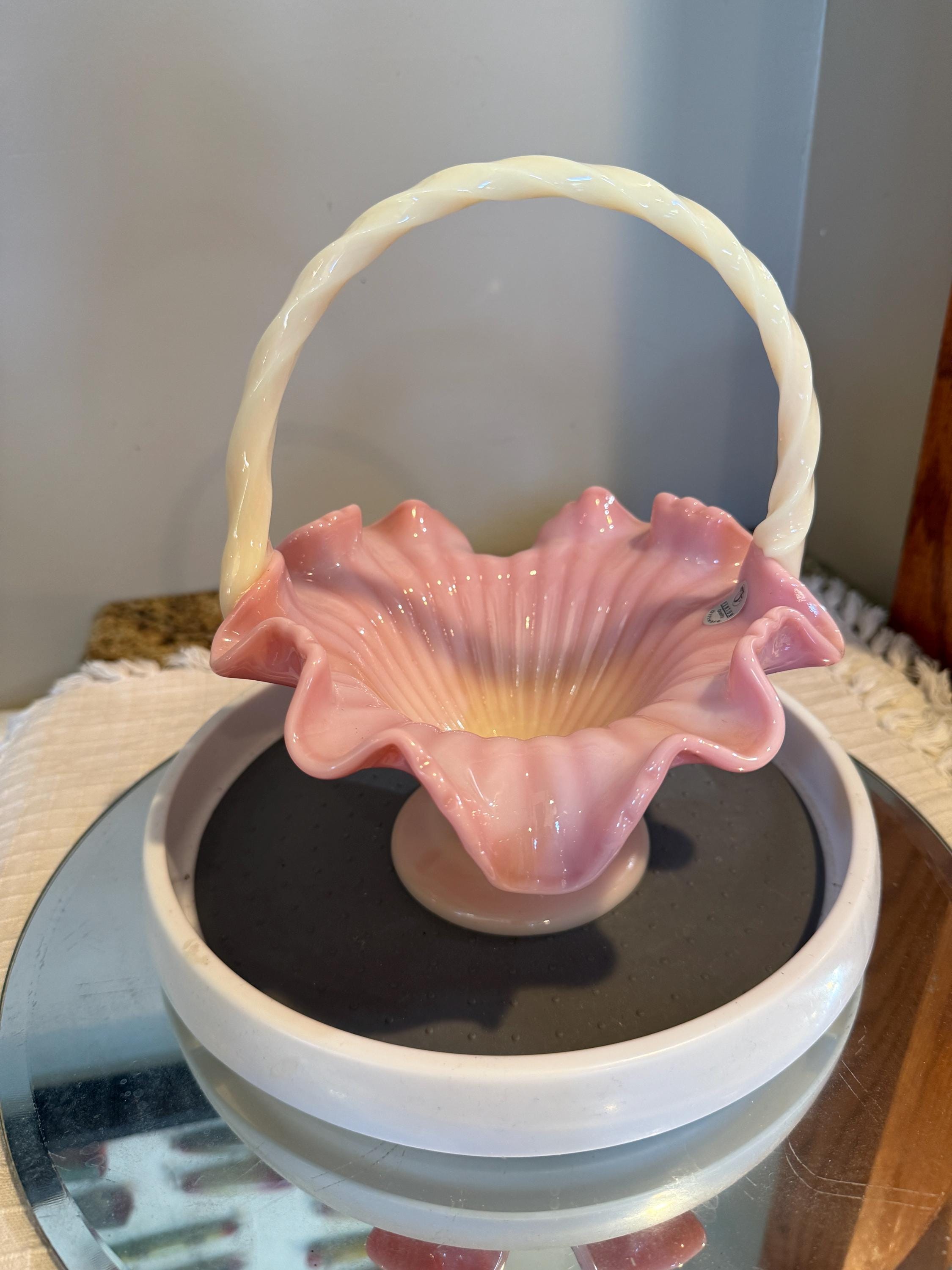 Fenton Pink Rosaline Glass - Etsy