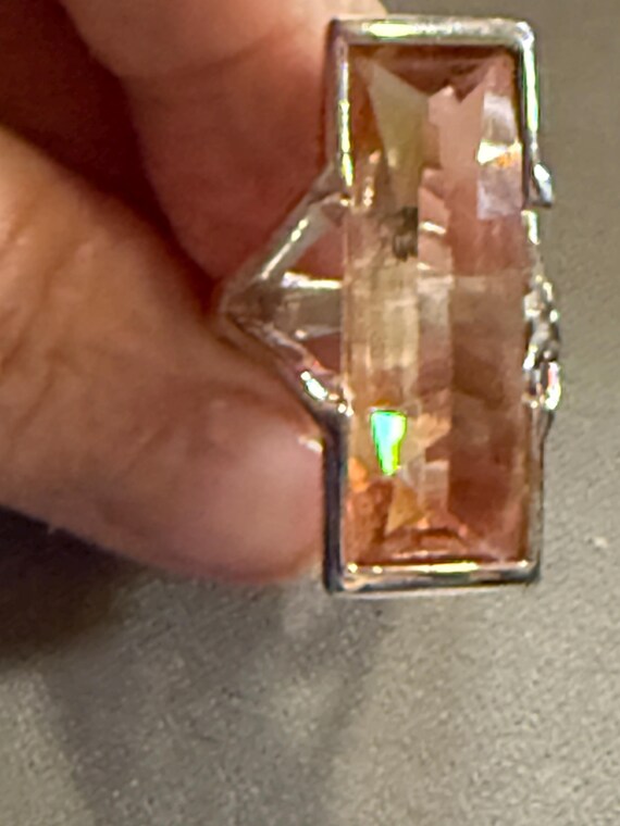 Vintage Gemstone Silver Ring - image 3