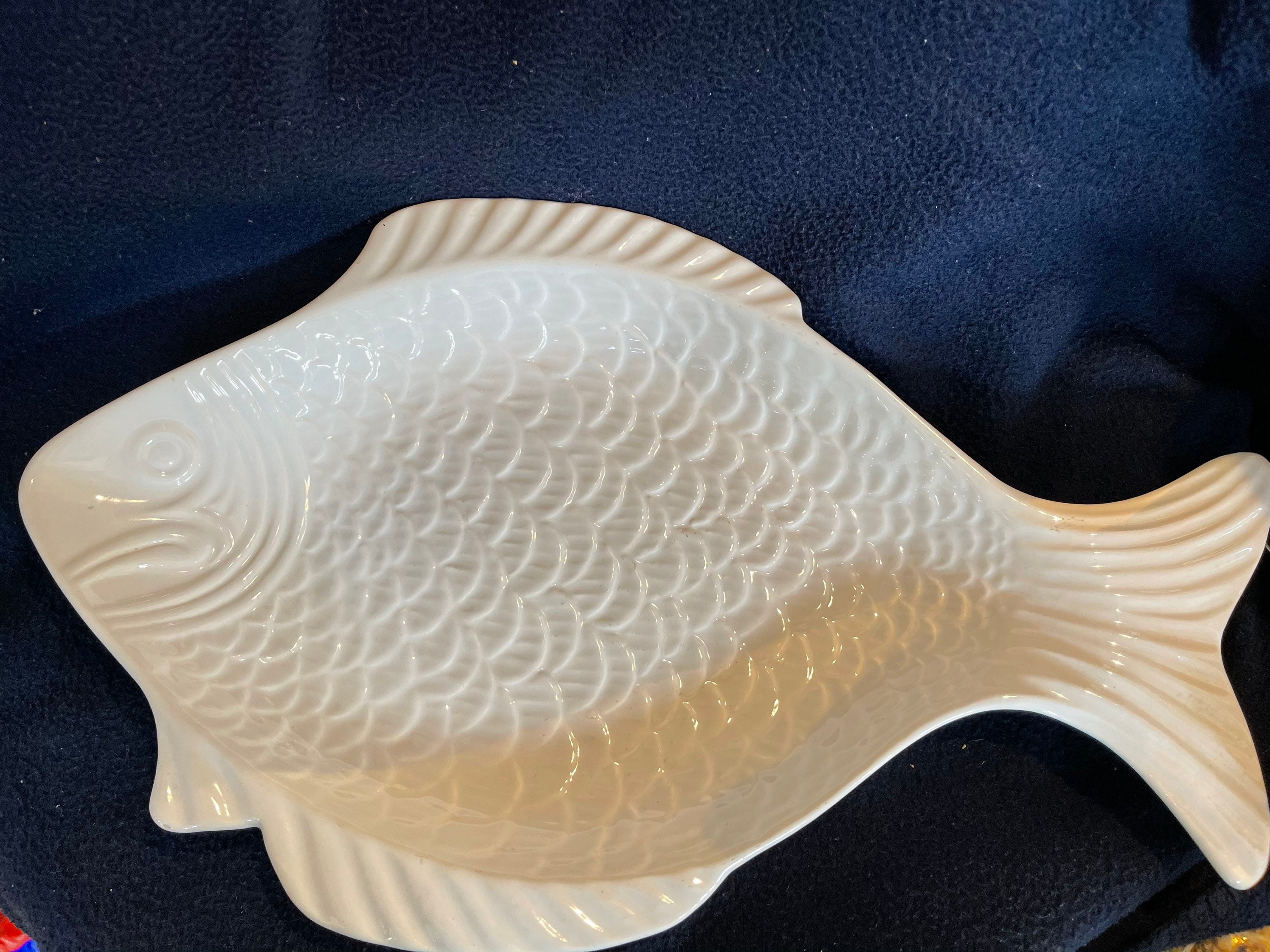 Vintage White Fish Platter