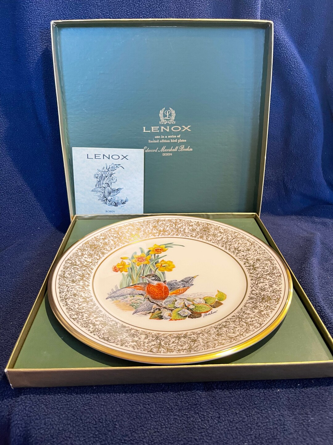 Vintage 1977 Lenox Robin Decorative Plate Etsy