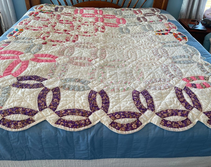 Vintage Wedding Ring Quilt Etsy