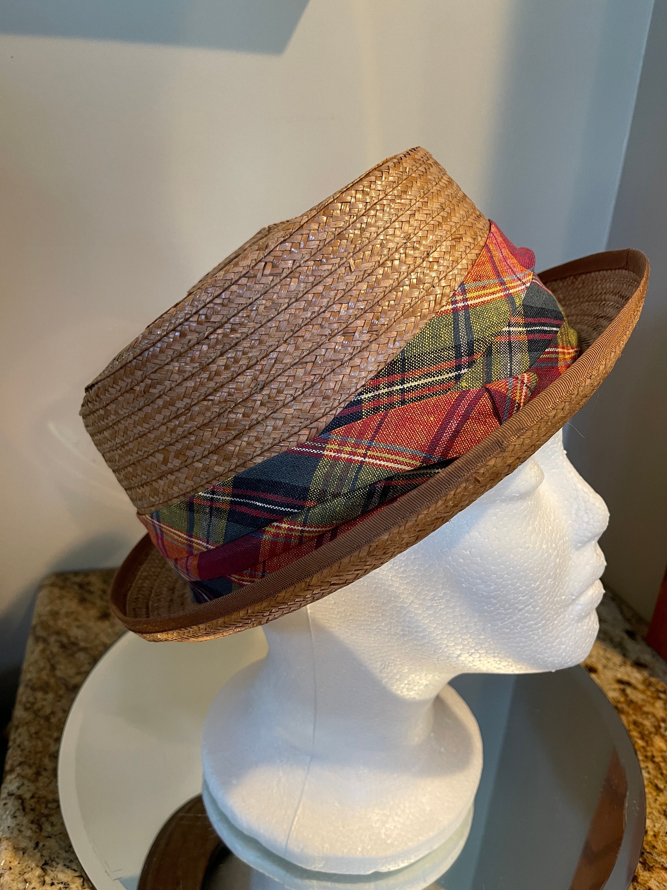 80s ESCADA Strar Crown Summer Hat ドイツ製 UBM4482OSNBK_84f168b6-d92f-