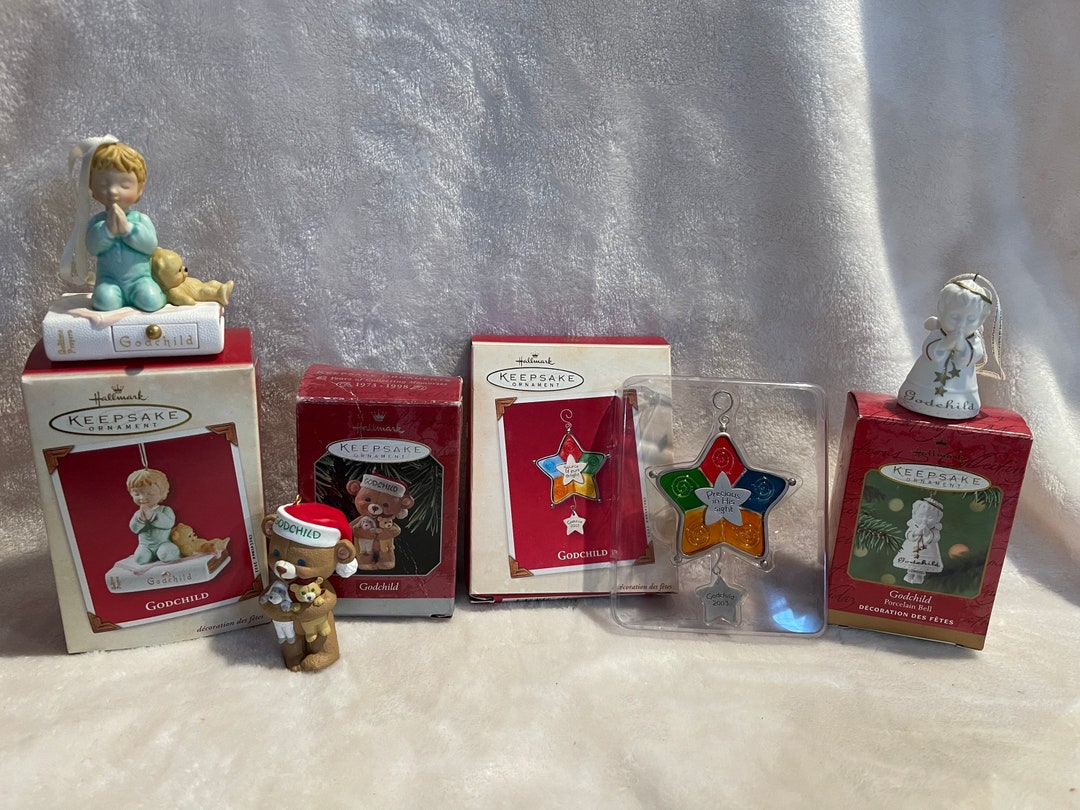 Vintage Hallmark Ornaments Godchild Etsy