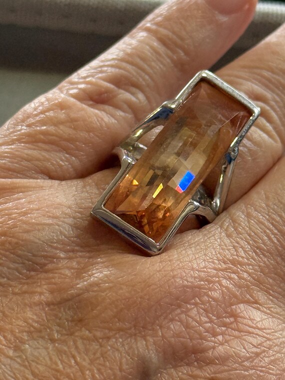 Vintage Gemstone Silver Ring - image 2