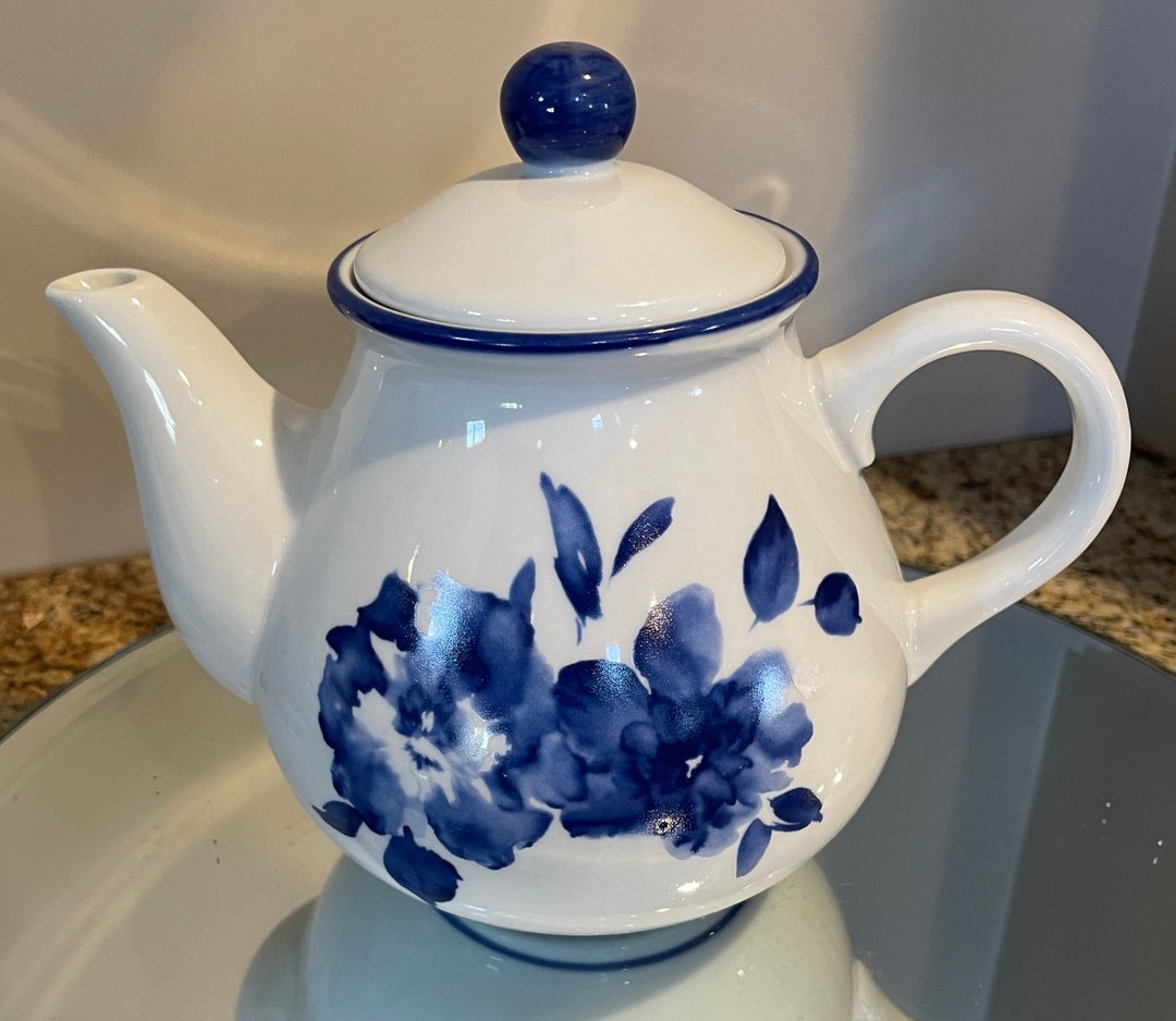 Vintage Cracker Barrel Teapot Etsy
