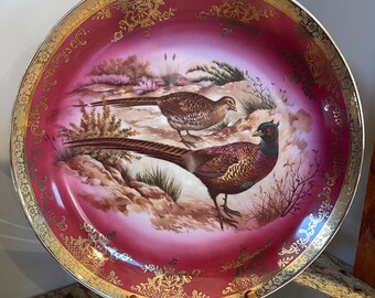 Vintage Bavarian Pheasants Plate