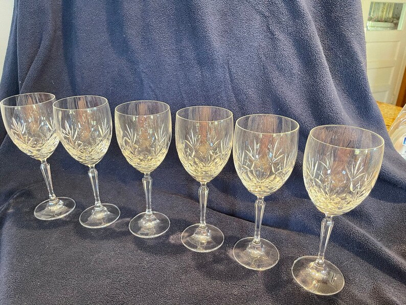 Vintage Crystal Water Glasses Etsy