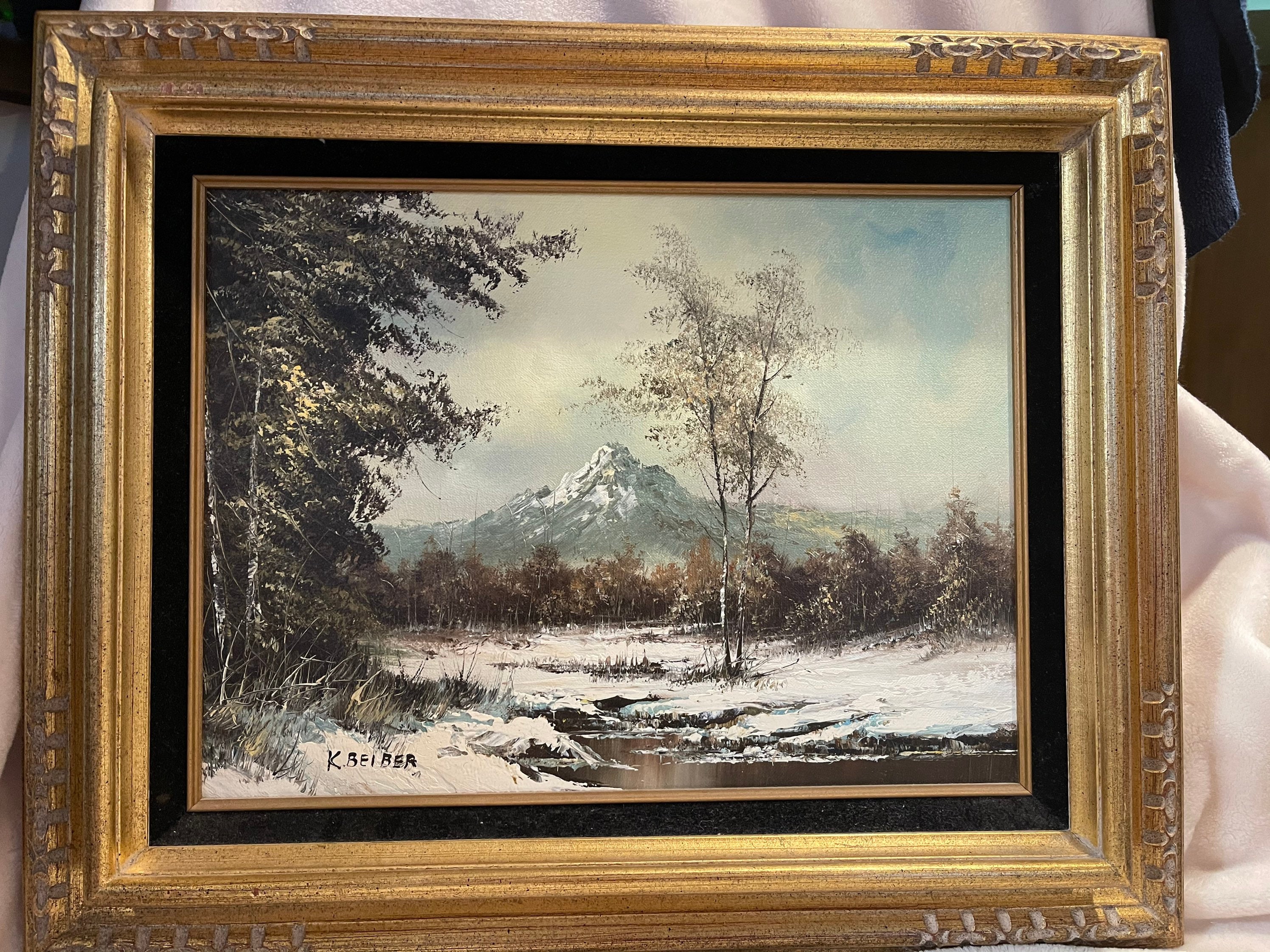 Vintage Oil on Canvas by K. Beiber - Etsy 日本 Vintage Oil on Canvas by K. Beiber - Etsy 日本