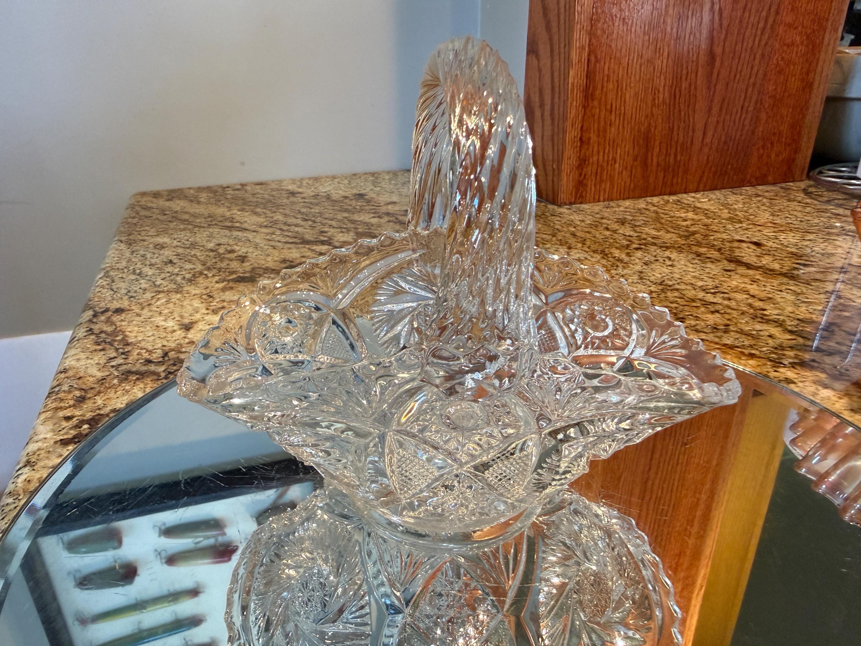 Antique Crystal Brides Basket - Etsy