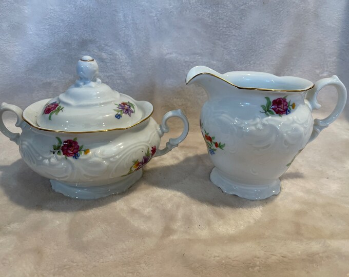 Vintage Wawel Made in Poland Cream and Sugar Etsy