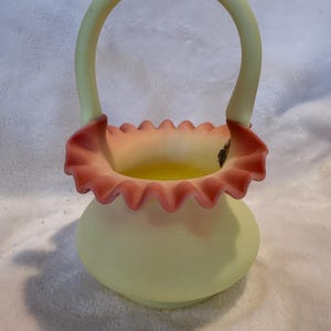 Yellow Fenton Basket Basket - Etsy