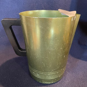 Vintage Green Aluminum Pitcher