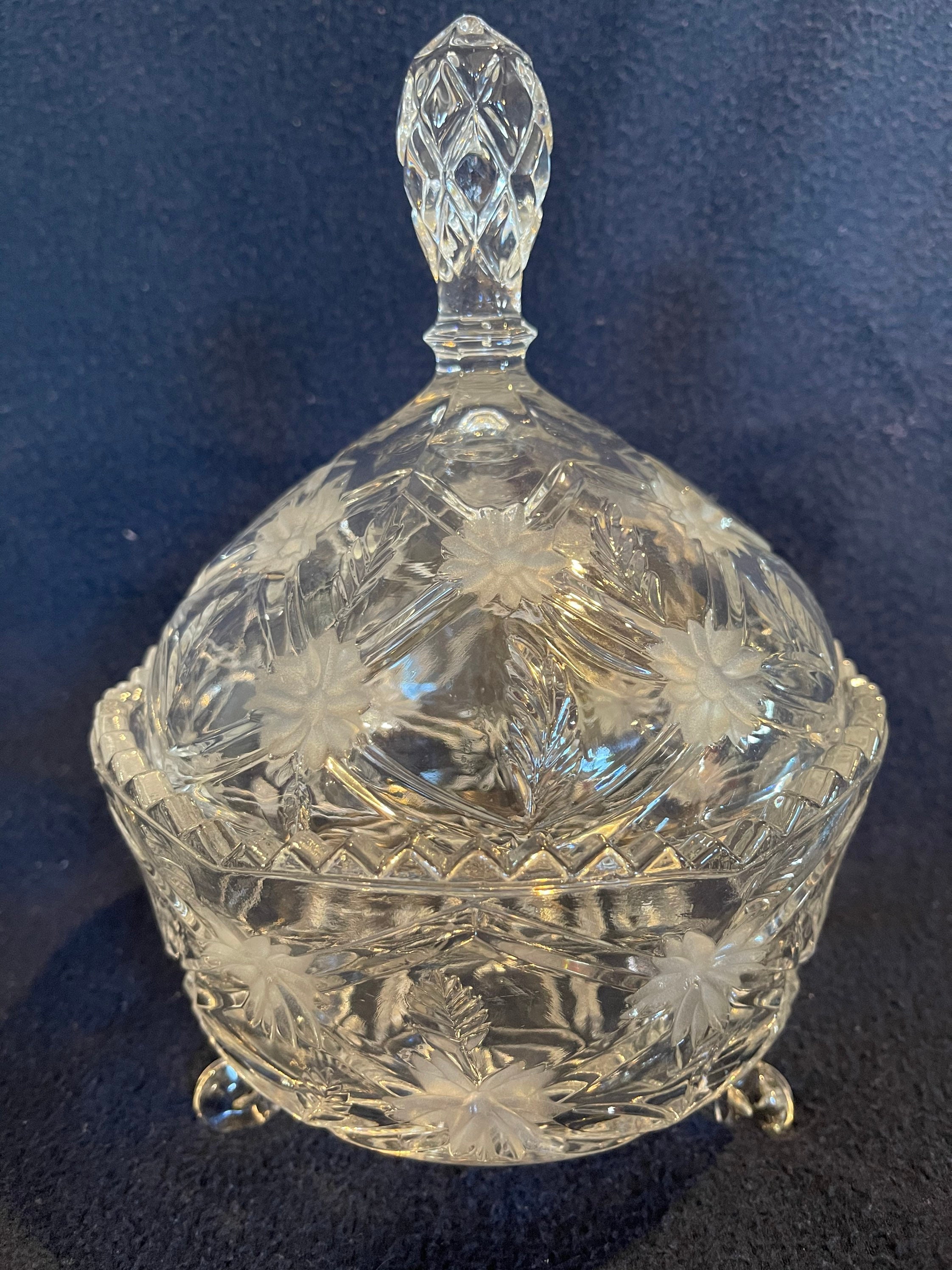 Vintage Lead Crystal Candy Dish