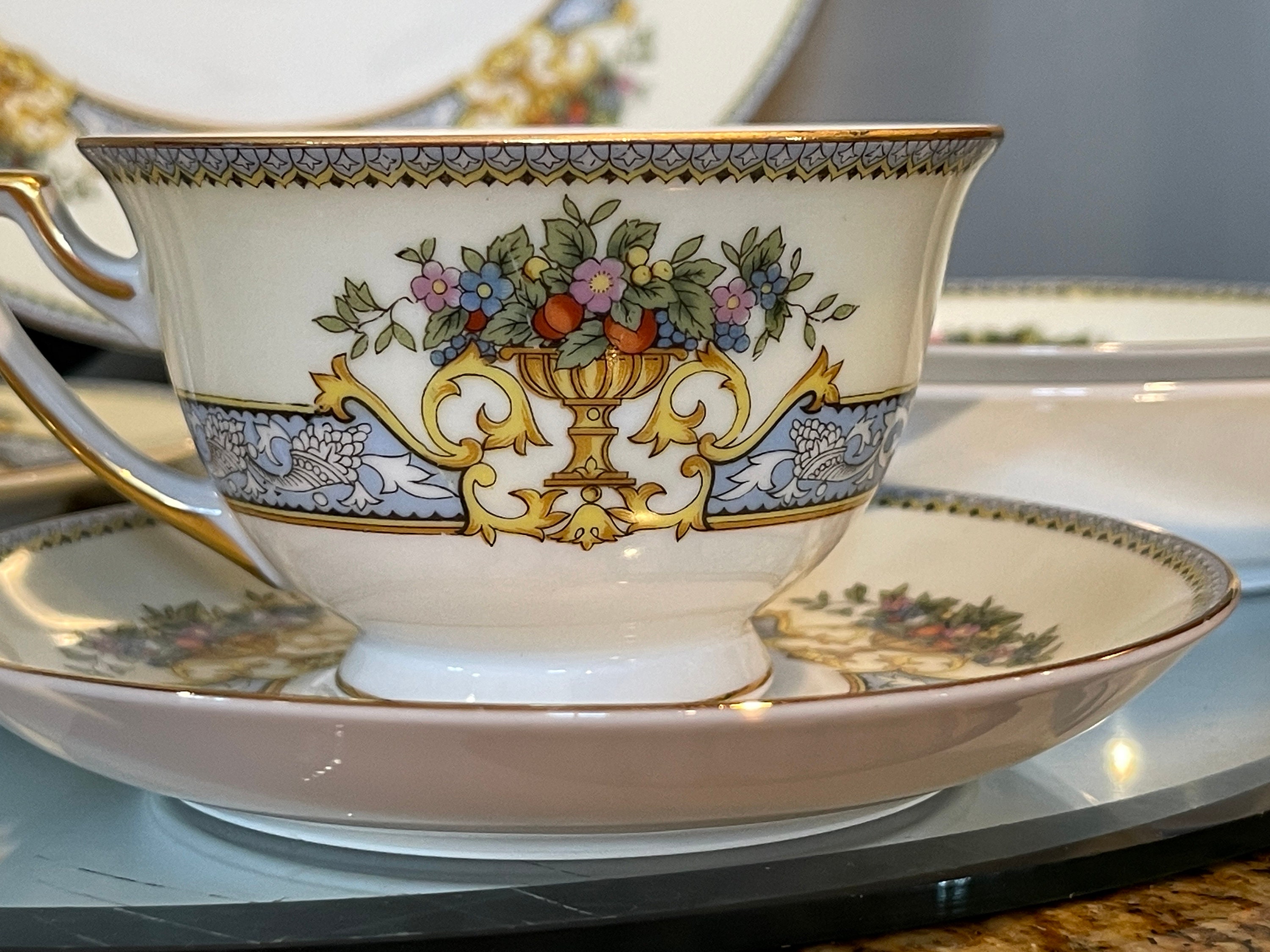 Vintage Hand Painted Meito China Set - Etsy