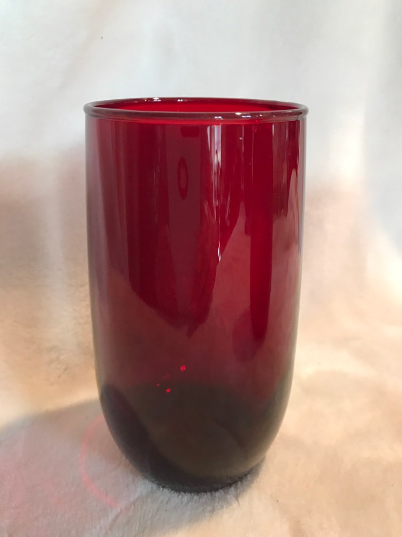 Vintage Ruby Red Glasses Etsy