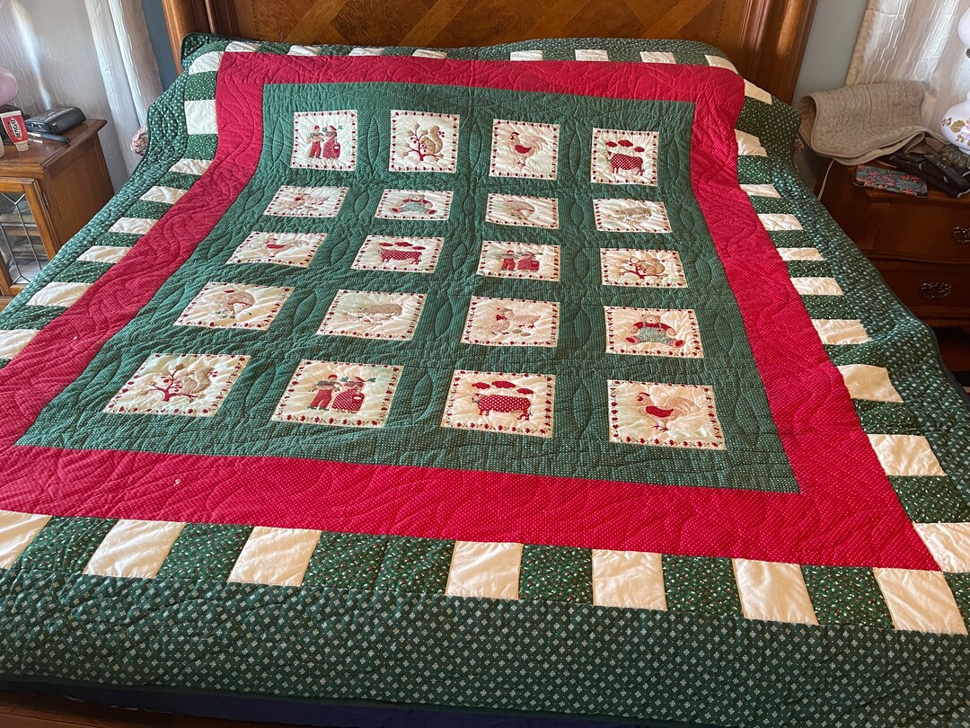 Vintage Christmas Quilt Etsy