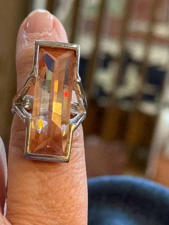 Vintage Gemstone Silver Ring - image 13