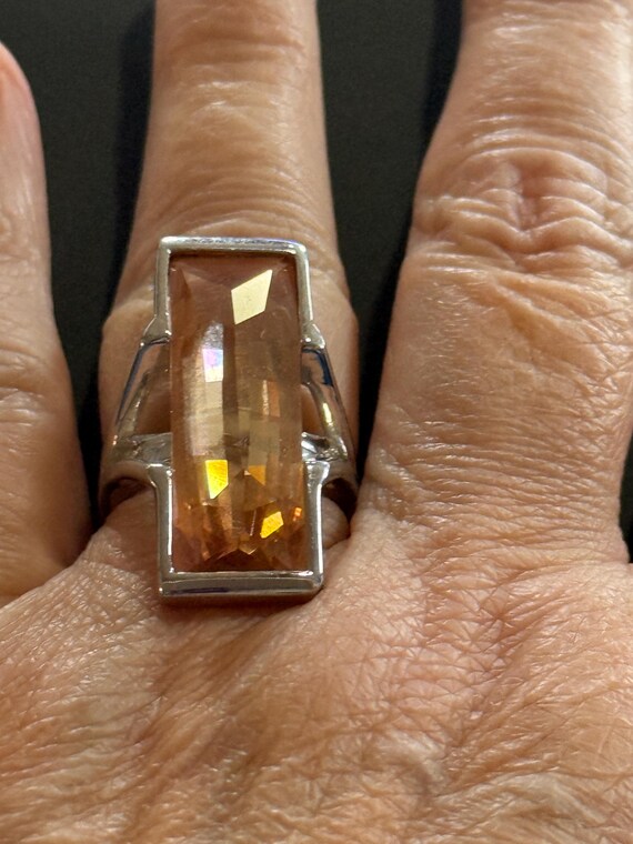 Vintage Gemstone Silver Ring - image 7