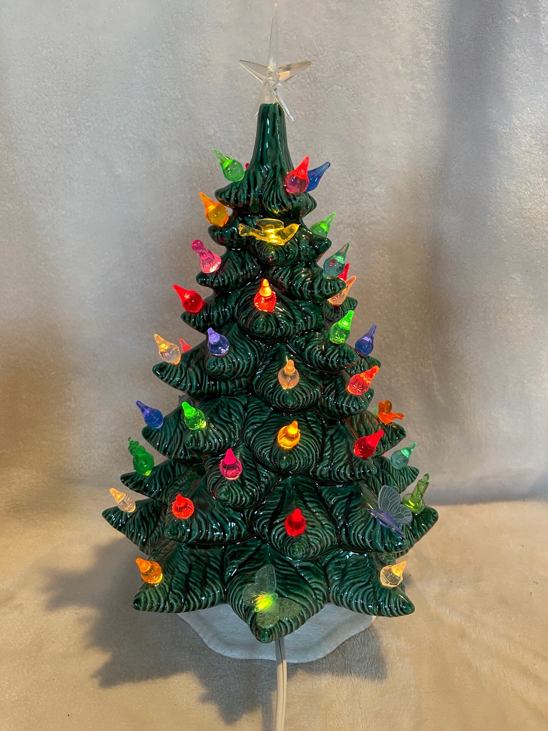 Vintage Lighted Christmas Tree 
