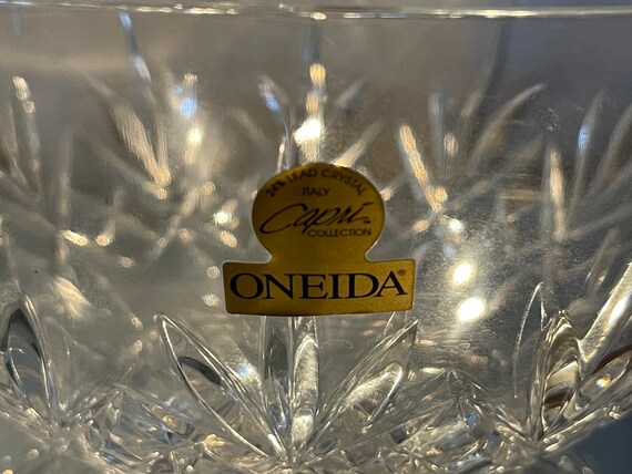 Vintage Oneida Crystal Bowl - Etsy