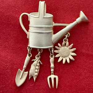 Vintage Gardener Tools Pin/Brooch