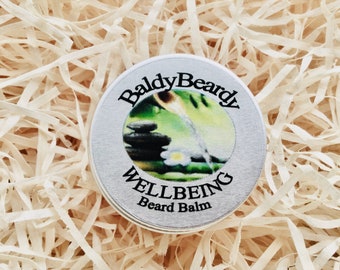 Beard balm - 15ml / half ounce tins. Men's beard growth, beard grooming, beard care balm, top beard care products UK from BaldyBeardy