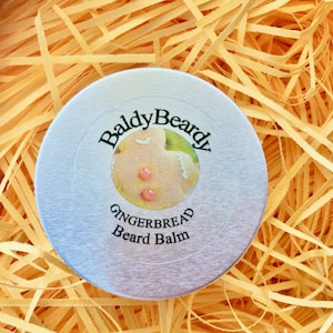 Beard balm 30ml tins. Men's grooming beard hydrating balm. Beard moisturise, condition. BaldyBeardy balms healthy strong soft beard growth