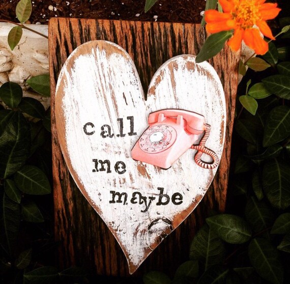 Call Me Maybe Junk Gypsy Painted and Distressed Pink Phone Etsy