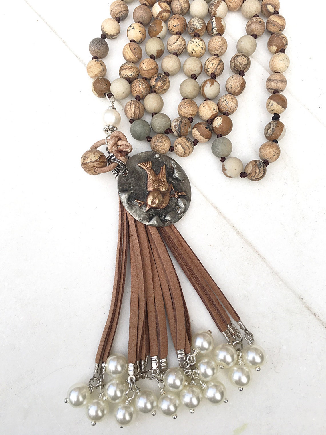 Brown - Handmade Bird Tassel Juda Stick 10