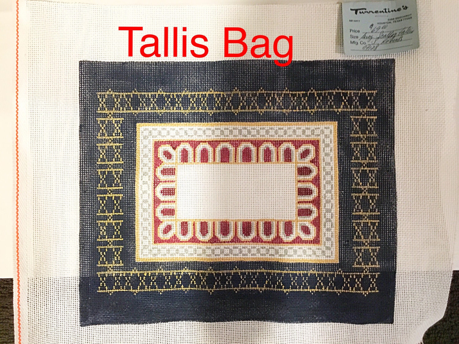 Sale Jewish Tallis Bag Needlepoint Canvas matching Yalmake Etsy