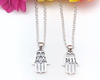 Details about   PEWTER FATIMA CHAI HAMSA ON LEATHER CORD NECKLACE 