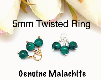 Interchangeable Malachite Cluster Earring Charm, Malachite Cluster Necklace Charm, Malachite Earring Cluster, Malachite Hoop Cluster Dangle