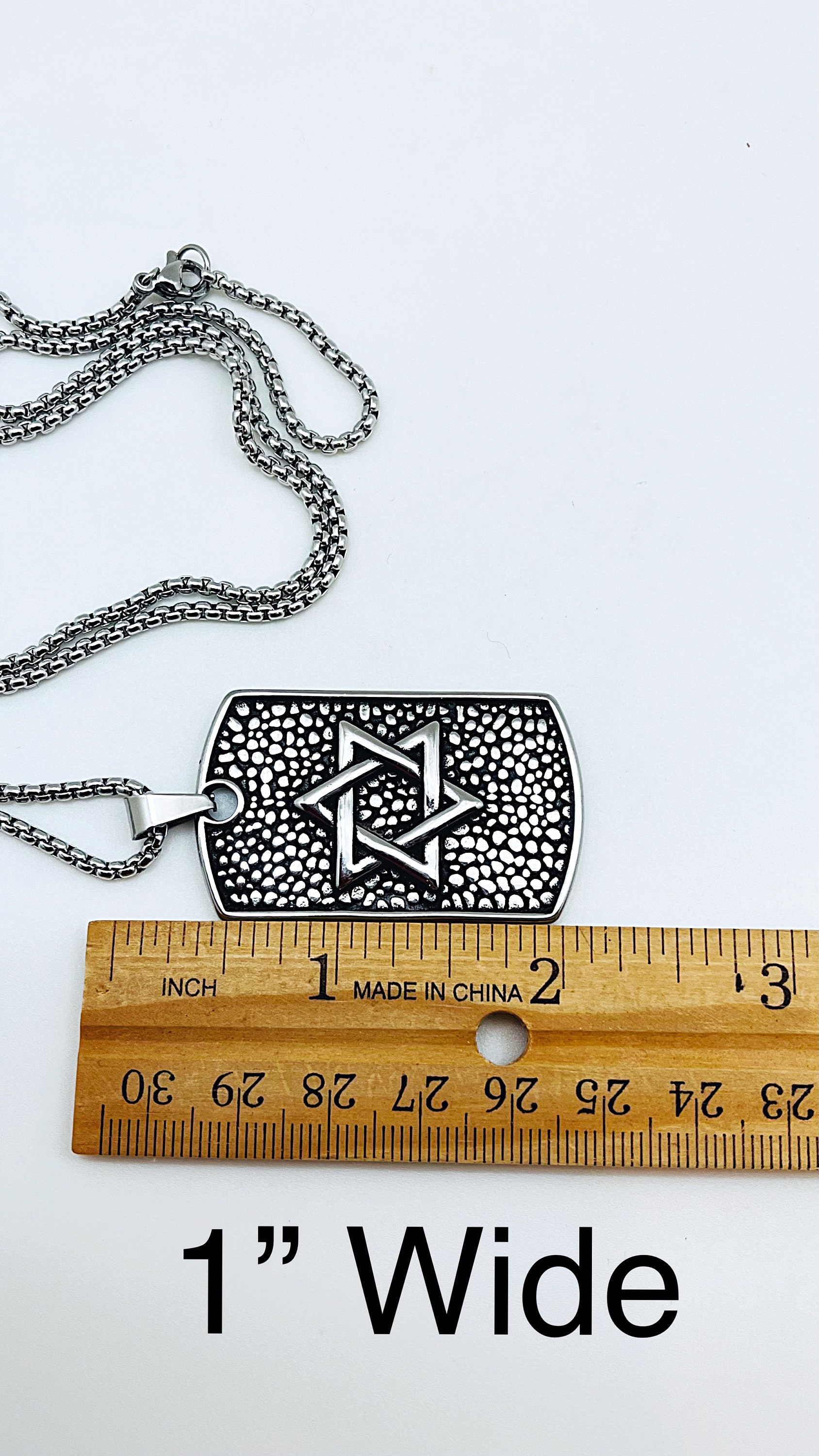 Star Of David Pendant Necklace 316L Stainless Steel