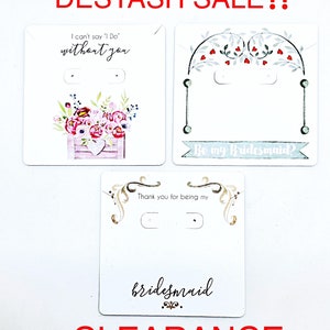 DESTASH Inserti per scatole regalo per gioielli da damigella d&#39;onore, inserti per scatole regalo per gioielli da damigella d&#39;onore, biglietti per scatole regalo per orecchini e collane in vendita