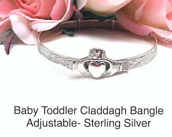 Bracciale Claddagh Aeon in argento sterling con zirconi cubici - Amore, lealtà, amicizia, gioielli in argento sterling antiallergici e resistenti per le donne - Italia