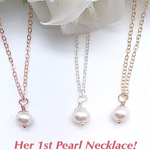 One Pearl Necklace - Etsy
