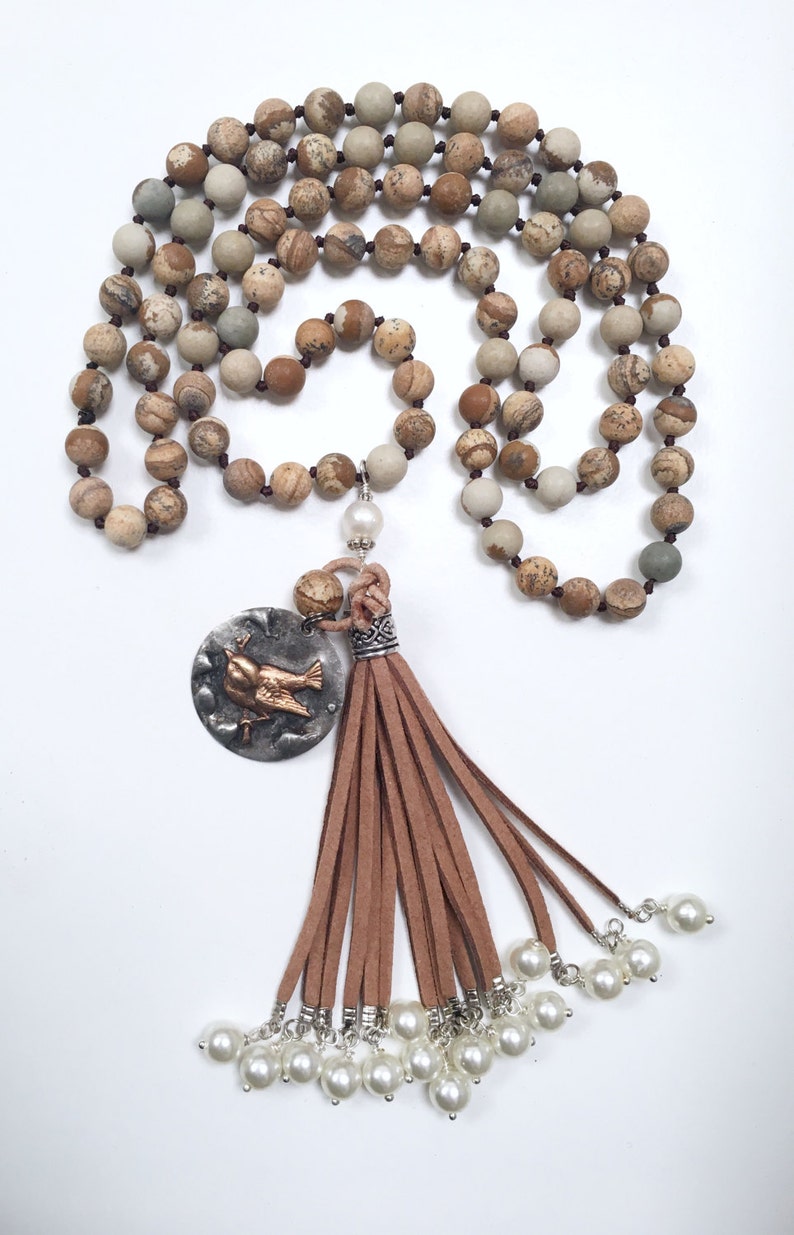 Brown - Handmade Bird Tassel Juda Stick 07