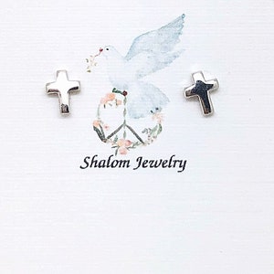SALE Classic Tiny Cross Sterling Silver Stud Earrings, Sale Child’s Sterling Cross Studs, Sale Mini Cross Stud Earrings, Men’s Cross Studs