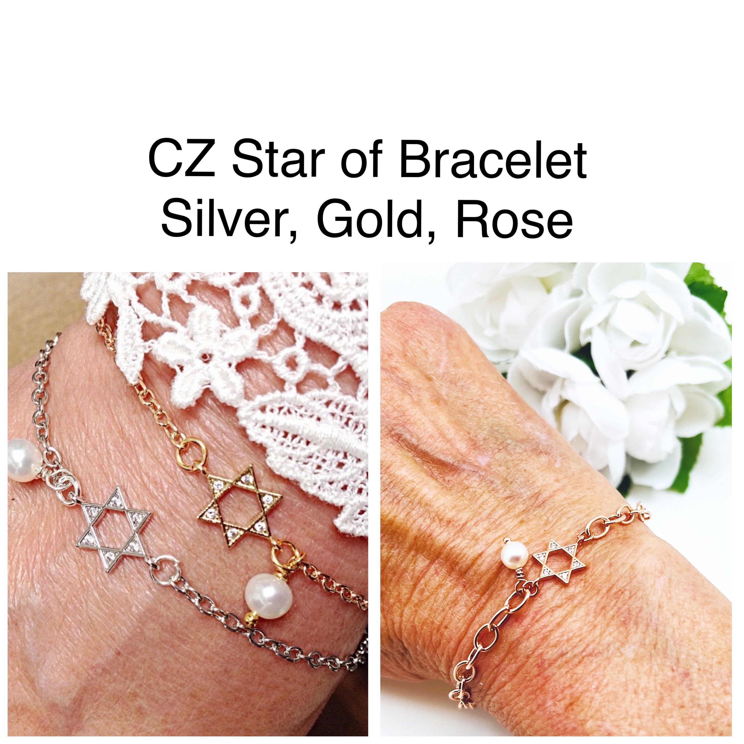 Adjustable Rose Gold Hematite Star Bracelet – KerrieBerrie Beads & Jewellery
