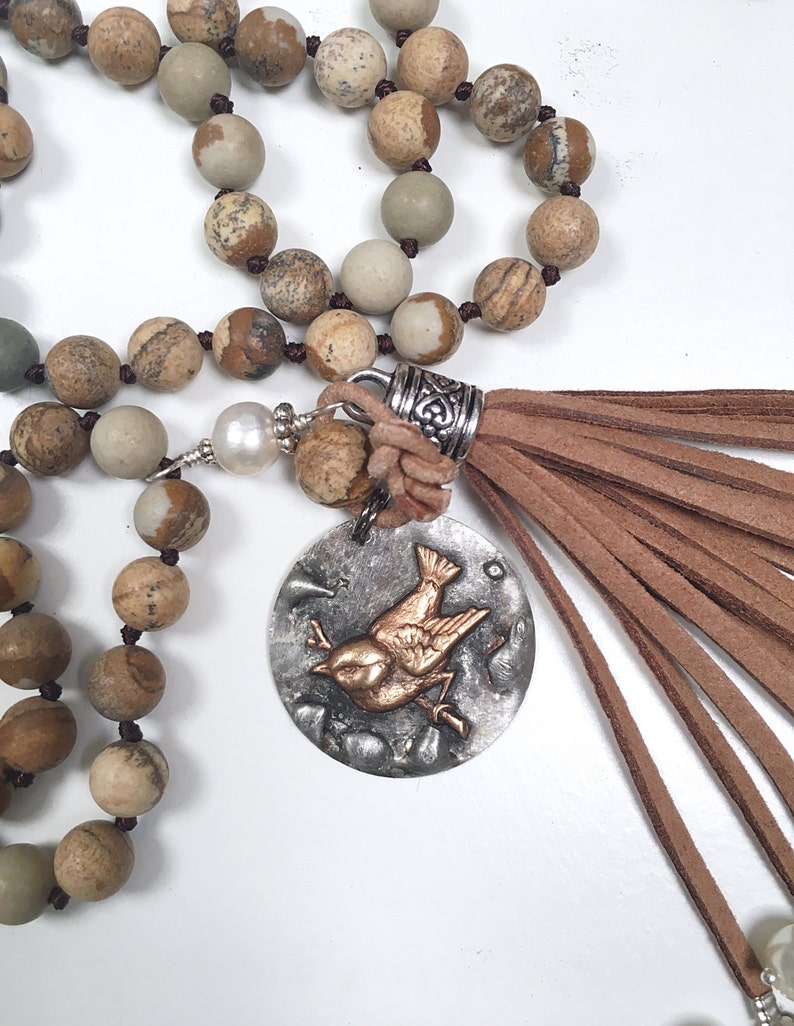 Brown - Handmade Bird Tassel Juda Stick 07 main image 1