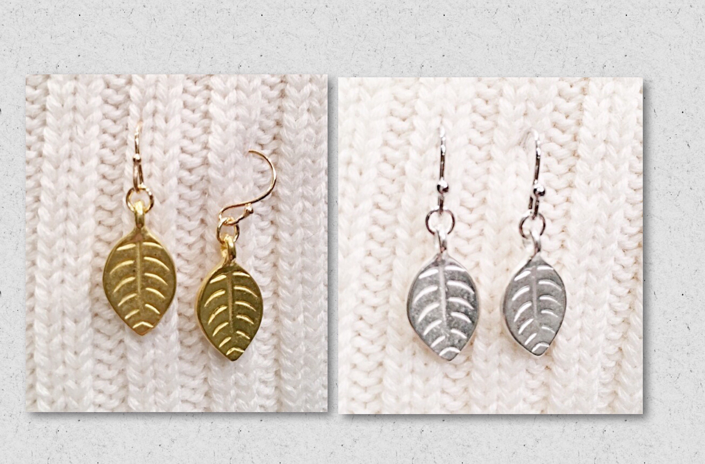 Boucles D'oreilles Clip Dorées à Fleurs Longues - Blanc Et Doré - Neuves Sans Emballage